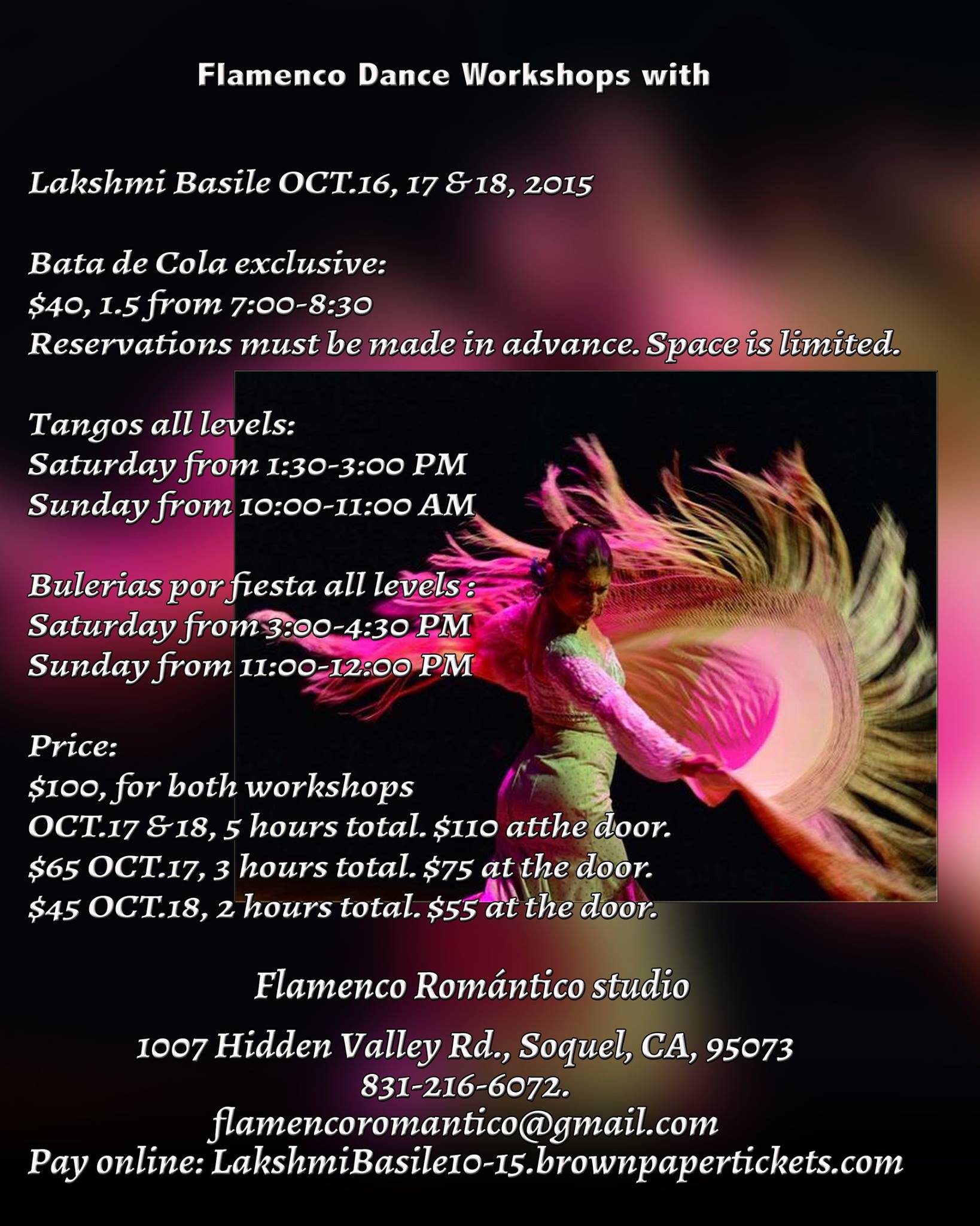 Lakshmi Basile Flamenco Dance Workshop Santa Cruz 2015