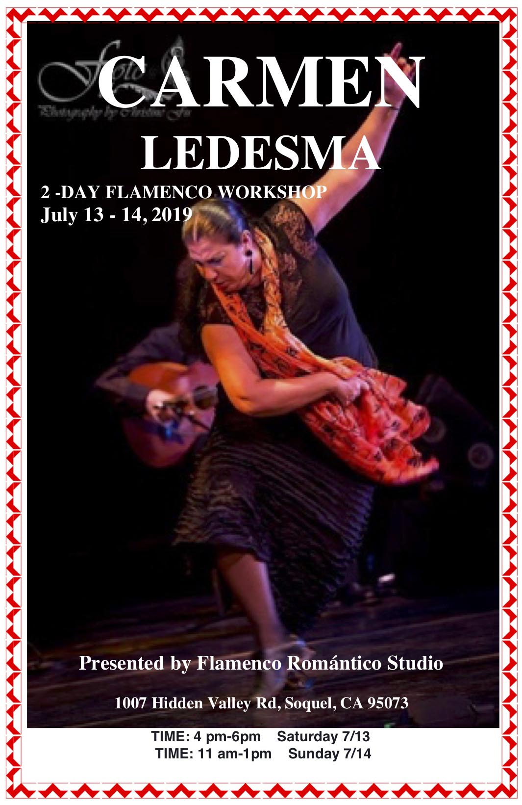 CARMEN LEDESMA 2-Day Flamenco Workshop in Santa Cruz, CA